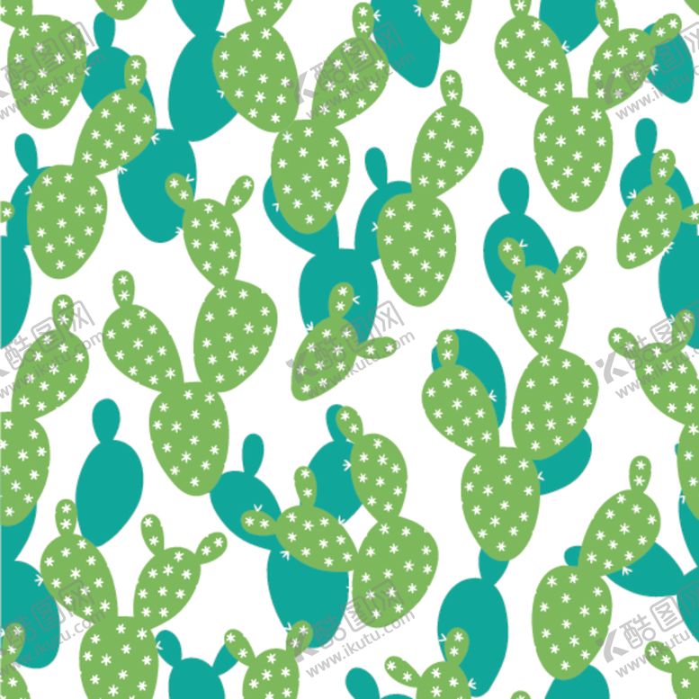 编号：98570309280044027740【酷图网】源文件下载-小清新仙人掌绘画图案