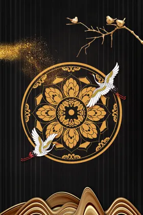 新中式底纹背景