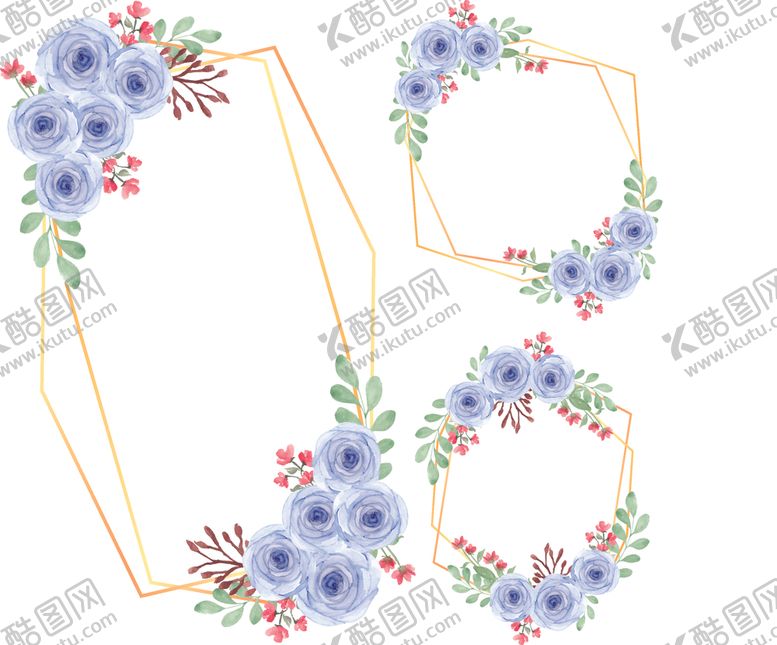 编号：36860107140539227801【酷图网】源文件下载-水彩花卉边框