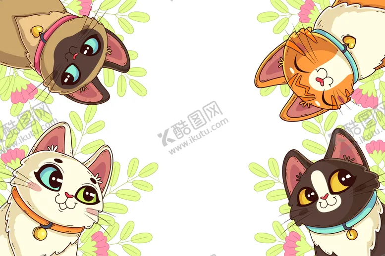 编号：23547411180918068209【酷图网】源文件下载-可爱猫猫背景