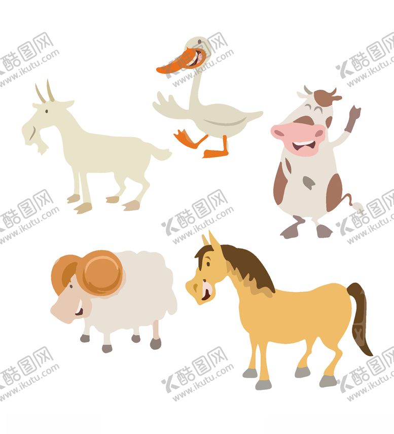 编号：85122909171944179366【酷图网】源文件下载-手绘卡通动物