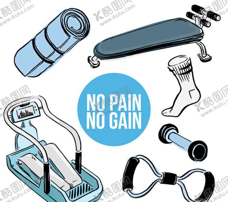 编号：50334109200030439831【酷图网】源文件下载-手绘运动器材设计矢量图
