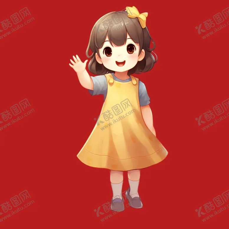 编号：37923312301752324235【酷图网】源文件下载-手绘儿童女孩