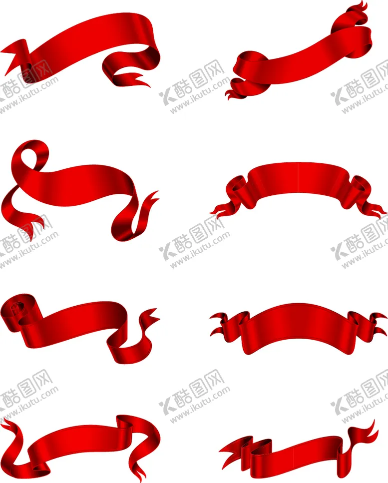 编号：49412211181905268841【酷图网】源文件下载-红色飘带