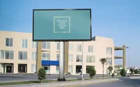 户外广告牌样机室酷炫海报智能海报海报效果