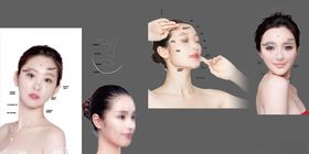 医美美女画线图