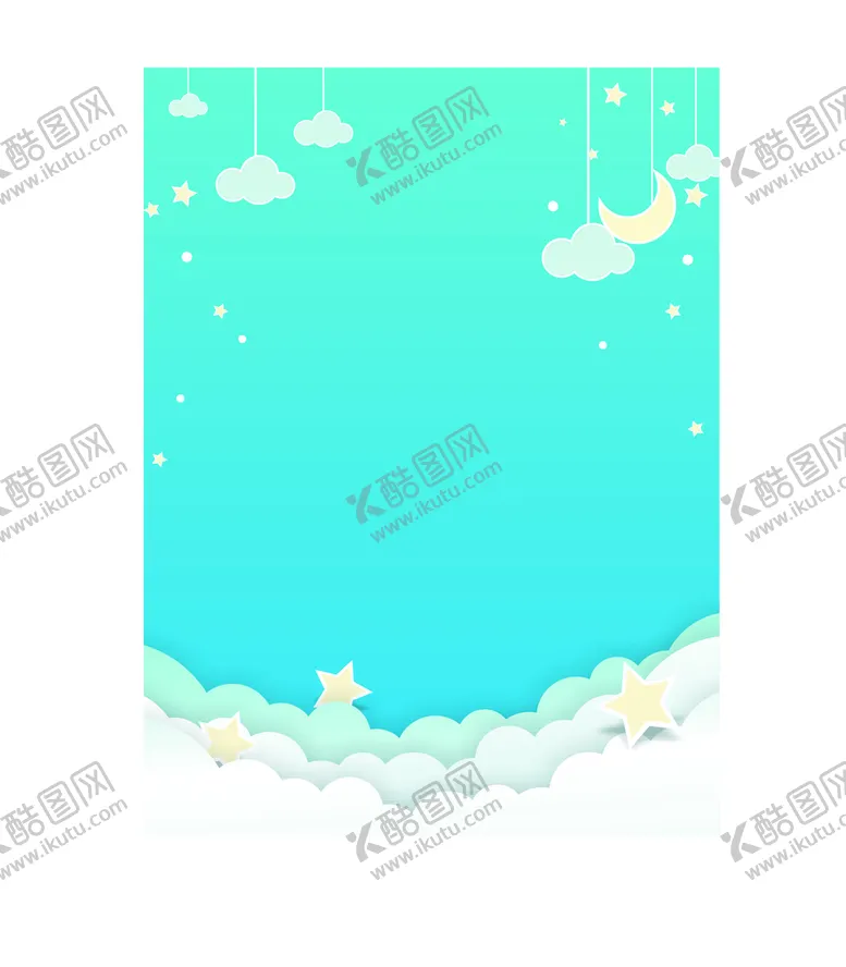 编号：96542810081416336074【酷图网】源文件下载-天空云朵夜晚星空剪纸
