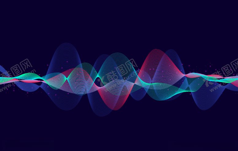 编号：45928109142014191828【酷图网】源文件下载-波浪多彩动感抽象背景