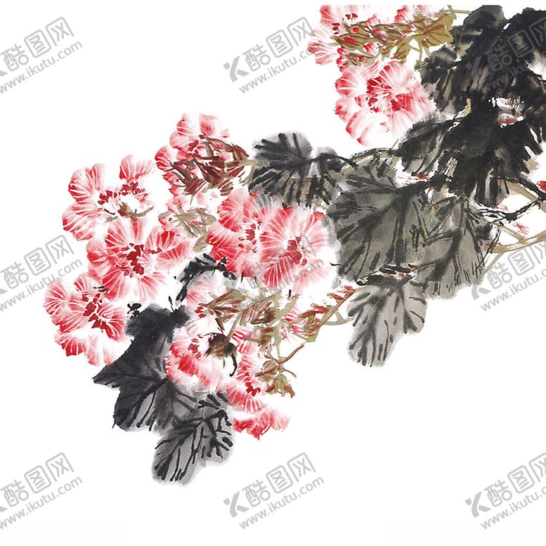 编号：23385501271914164113【酷图网】源文件下载-水墨花卉
