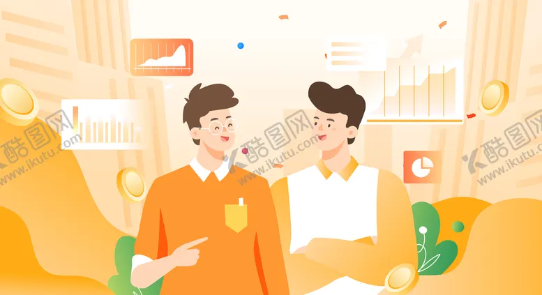 编号：84613709260145326024【酷图网】源文件下载-男生讨论交流沟通矢量素材