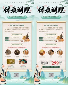中医体质调理艾灸海报