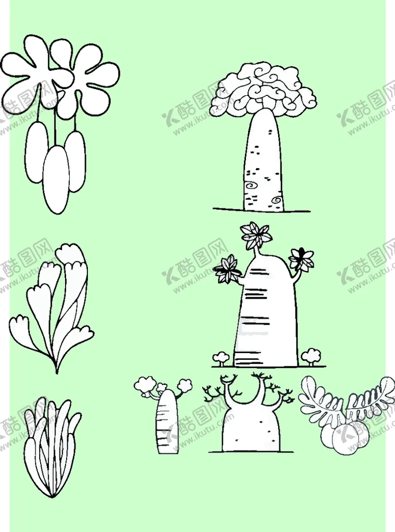 编号：52156510251640329113【酷图网】源文件下载-简笔画树子