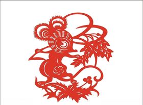 剪纸老鼠