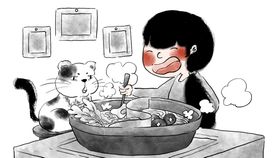 二十四节气动物手绘传统春天唯美小清新海报背景