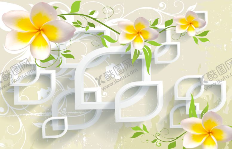 编号：63818110010550136008【酷图网】源文件下载-3D鸡蛋花背景
