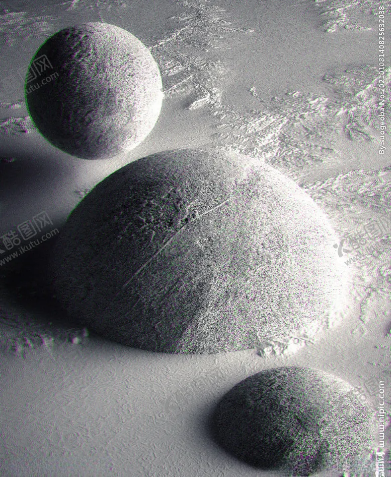 编号：21750504261844001023【酷图网】源文件下载-C4D模型球体表面星球灰尘