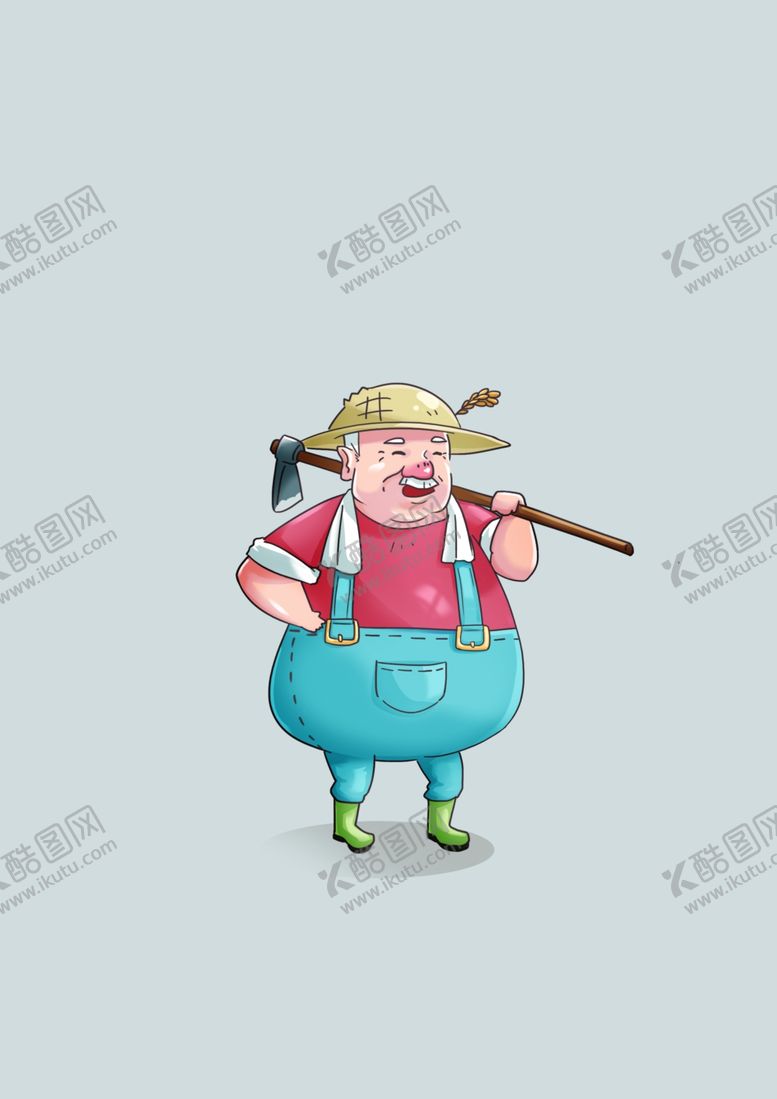 编号：58112010181858536608【酷图网】源文件下载-卡通动漫农民工农夫手绘