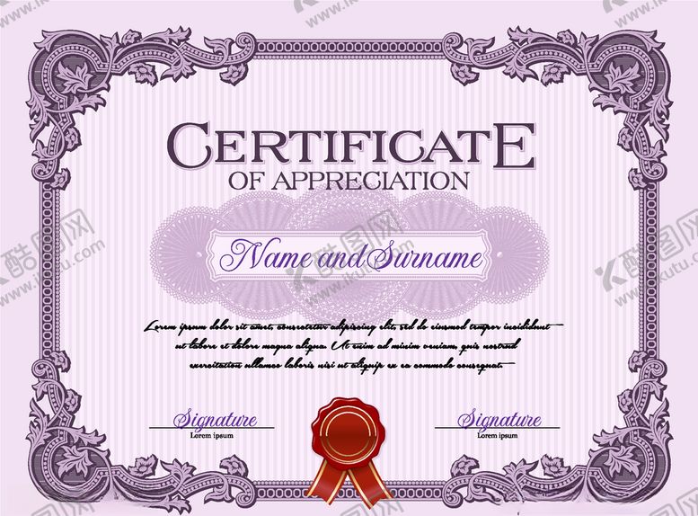 编号：64055610050123143918【酷图网】源文件下载-证书