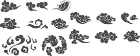 祥云装饰中式纹样图案高档