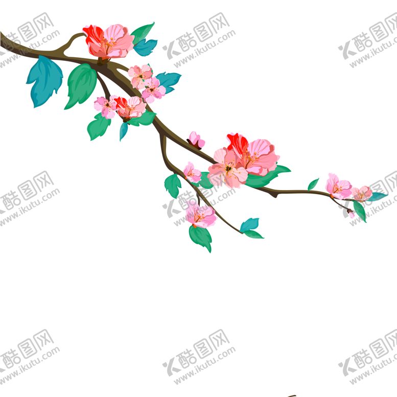 编号：97432501151311154236【酷图网】源文件下载-桃花手绘