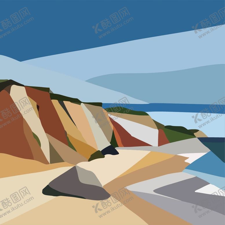 编号：46101102021514019512【酷图网】源文件下载-扁平油画风格插画