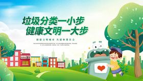 校园垃圾分类宣传图