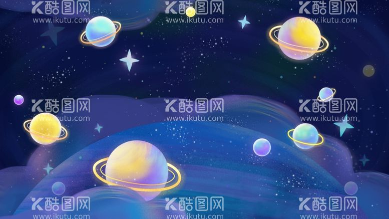 编号：22175211251505398042【酷图网】源文件下载-卡通星空图片