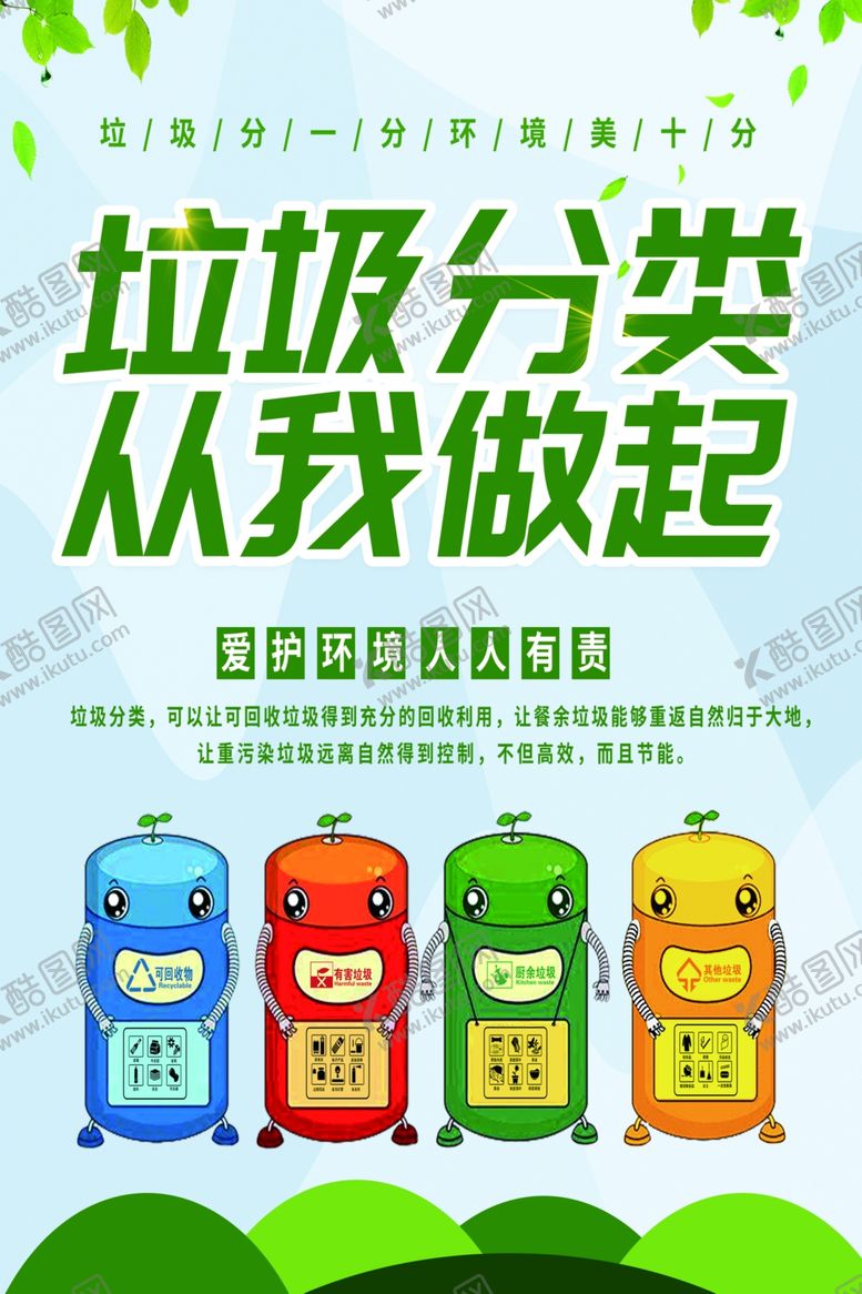 编号：82738110210914049079【酷图网】源文件下载-垃圾分类从我做起