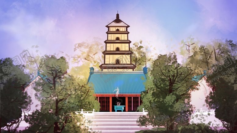 编号：35846407060856331290【酷图网】源文件下载-建筑插画