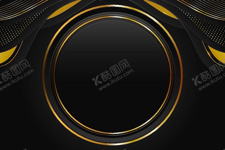 编号：62795309150815294829【酷图网】源文件下载-金色线条暗色背景