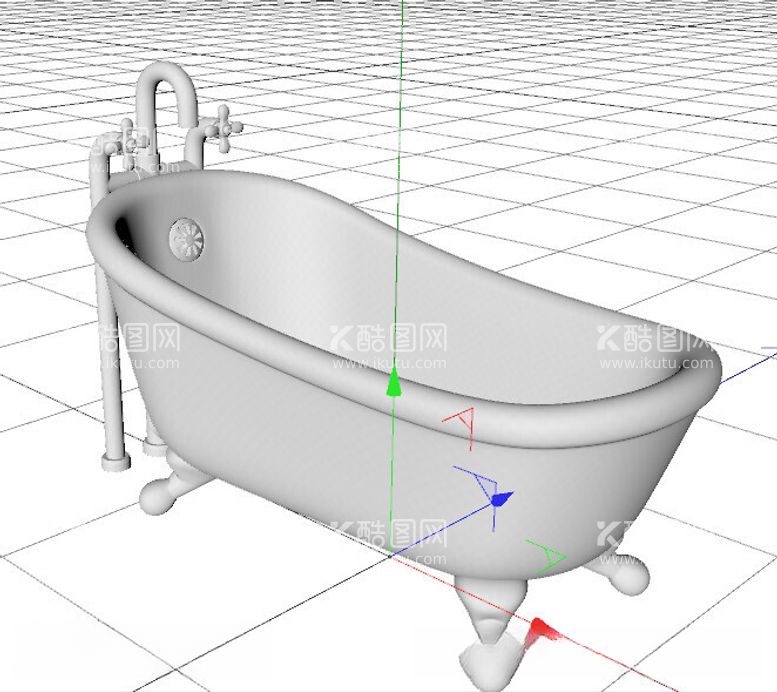 编号：71325211250826022580【酷图网】源文件下载-C4D模型浴缸
