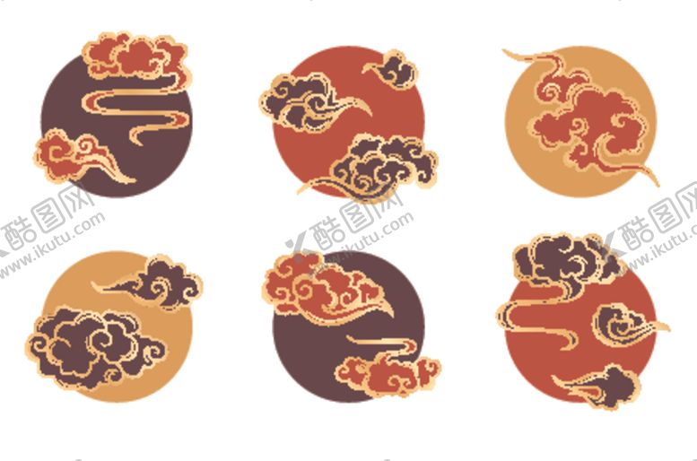 编号：67602906240731434690【酷图网】源文件下载-中式设计素材云纹