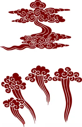 祥云雕刻圆形古典古典纹文化墙花纹