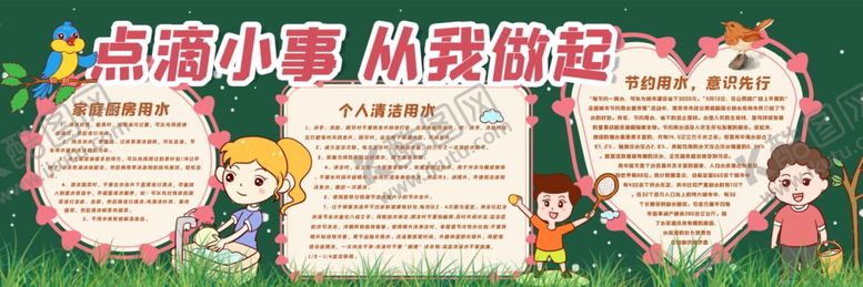 编号：77475209282251189872【酷图网】源文件下载-点滴小事从我做起黑板报