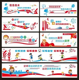 校园文化墙绘围挡学挂图