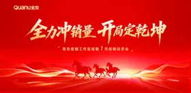 马年公司动员会年会背景