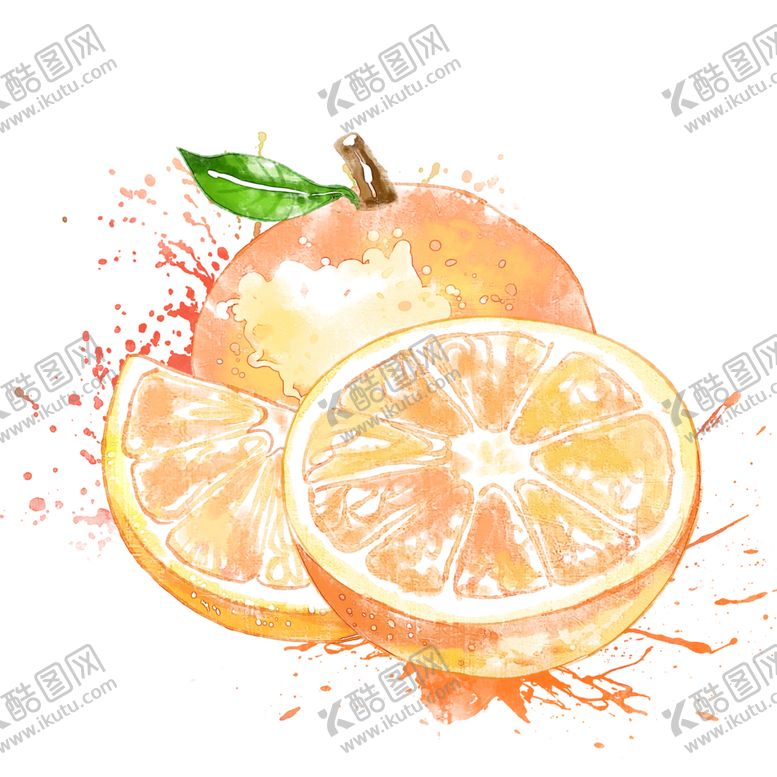 编号：29818101270553525003【酷图网】源文件下载-橘子喷溅  
