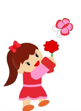 bang卡通小女孩矢量路径文件