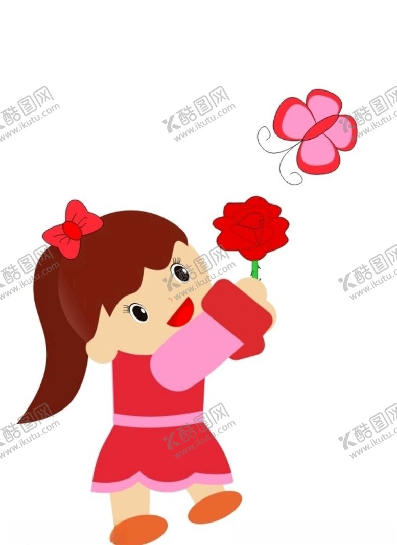 编号：37050507141331522262【酷图网】源文件下载-矢量卡通小女孩