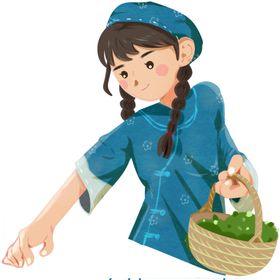 采茶姑娘插画