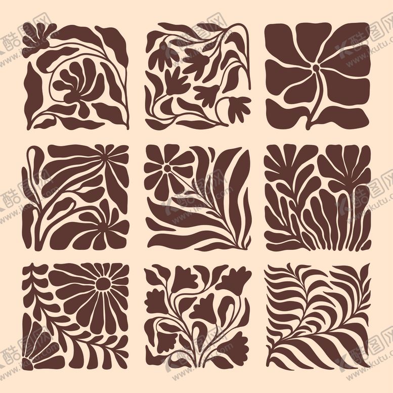 编号：75022812191207502352【酷图网】源文件下载-复古花卉几何图案