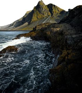 海岸沙滩岩石海浪