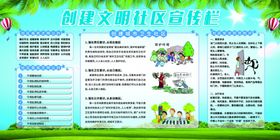 文明社区社会公益宣传展板素材