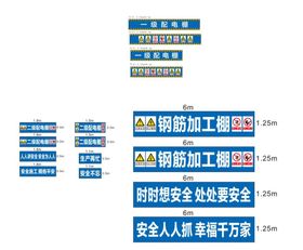 钢筋加工棚 安全标语 建筑工地