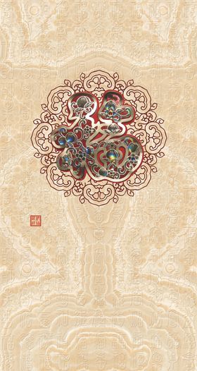 百福玄关画