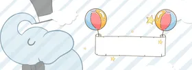 卡通背景画素材展板