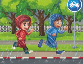 穿雨衣的儿童