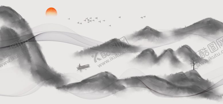 编号：46370809281215106189【酷图网】源文件下载-水墨山水  