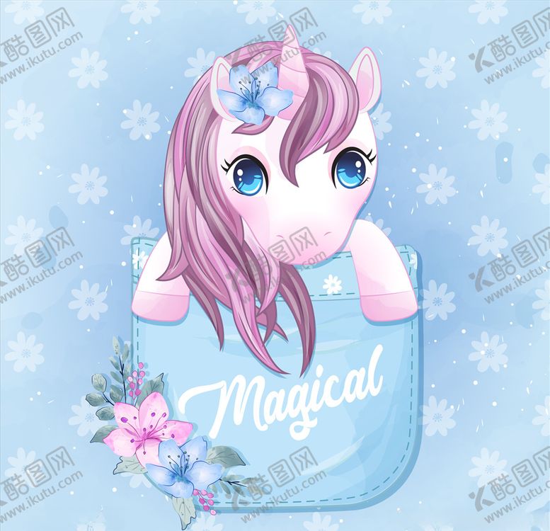 编号：47000410051726098696【酷图网】源文件下载-卡通独角兽