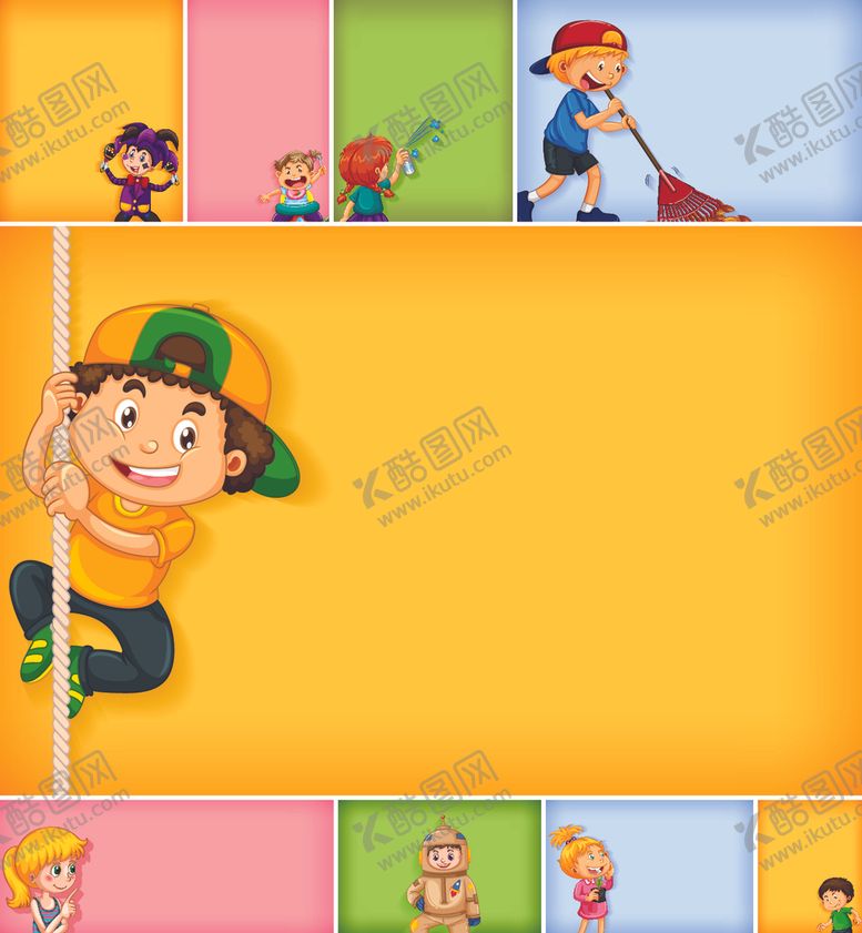 编号：35810405110730064146【酷图网】源文件下载-卡通矢量儿童